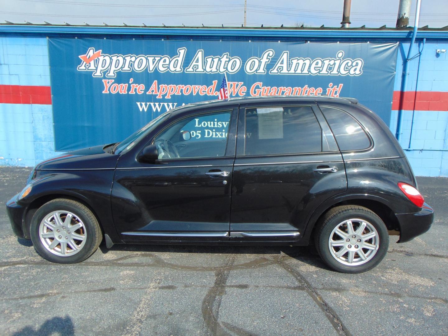 2010 Black Chrysler PT Cruiser (3A4GY5F91AT) with an 4-Cyl 2.4 Liter engine, Automatic, 4-Spd w/Overdrive transmission, located at 2105 Dixie Hwy, Louisville, KY, 40210, (502) 772-3333, 38.220932, -85.795441 - Photo#0